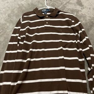 Polo Ralph Lauren Brown Striped Long Sleeve Shirt